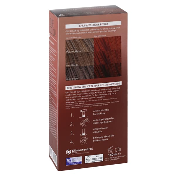 Keralock one Color Permanent Ruby Red صبغة الشعر من كيرالوك -روبي أحمر